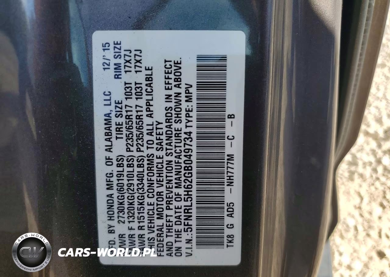 2016 Honda Odyssey Exl VIN:5FNRL5H62GB049734 - 14