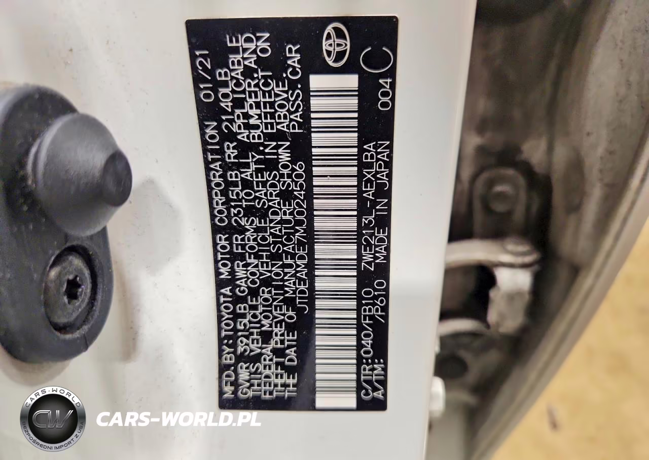 2021 Toyota Corolla Hybrid Le VIN:JTDEAMDE7MJ024506 - 12