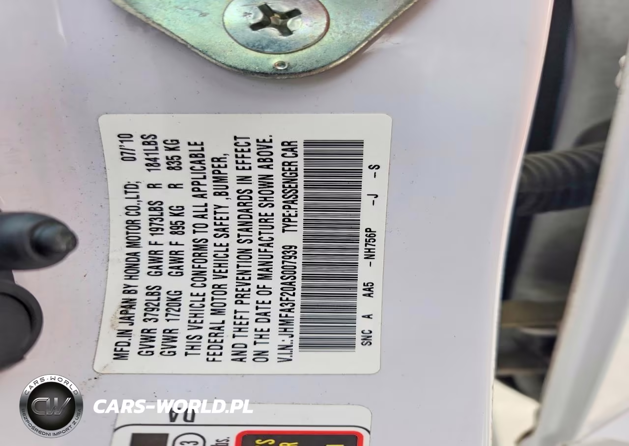 2010 Honda Civic Hybrid VIN:JHMFA3F20AS007939 - 13