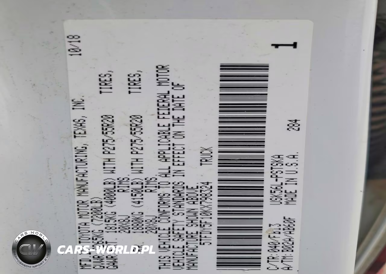 2019 Toyota Tundra Sr5 VIN:5TFDY5F10KX798324 - 12