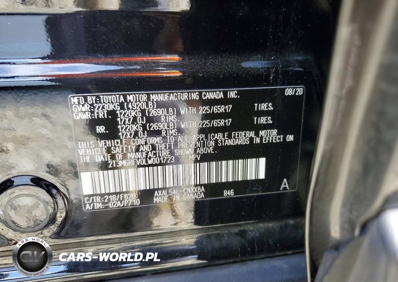 2020 Toyota Rav4 Le VIN:2T3M6RFV0LW001723 - 13