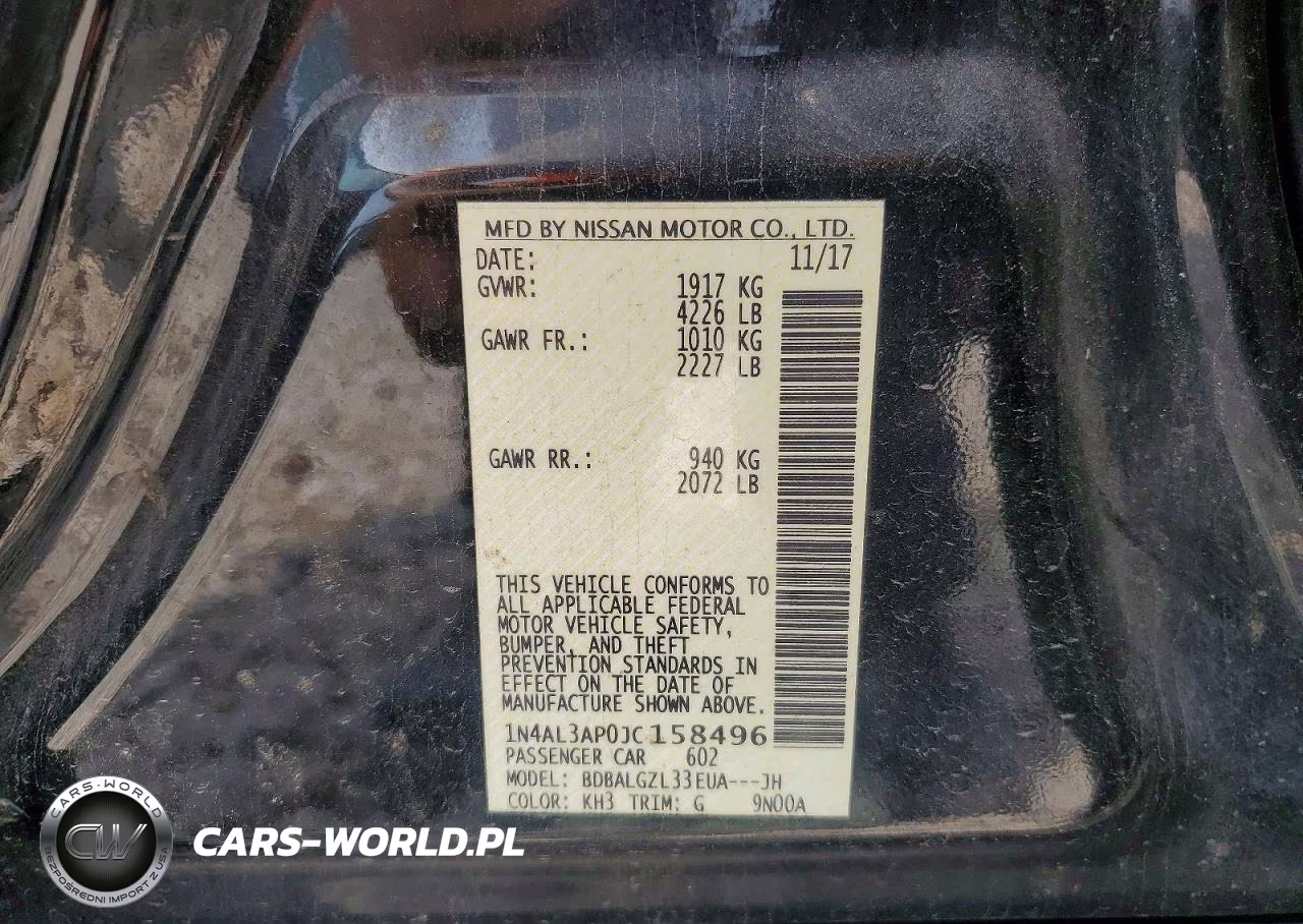 2018 Nissan Altima 2.5 S VIN:1N4AL3AP0JC158496 - 12