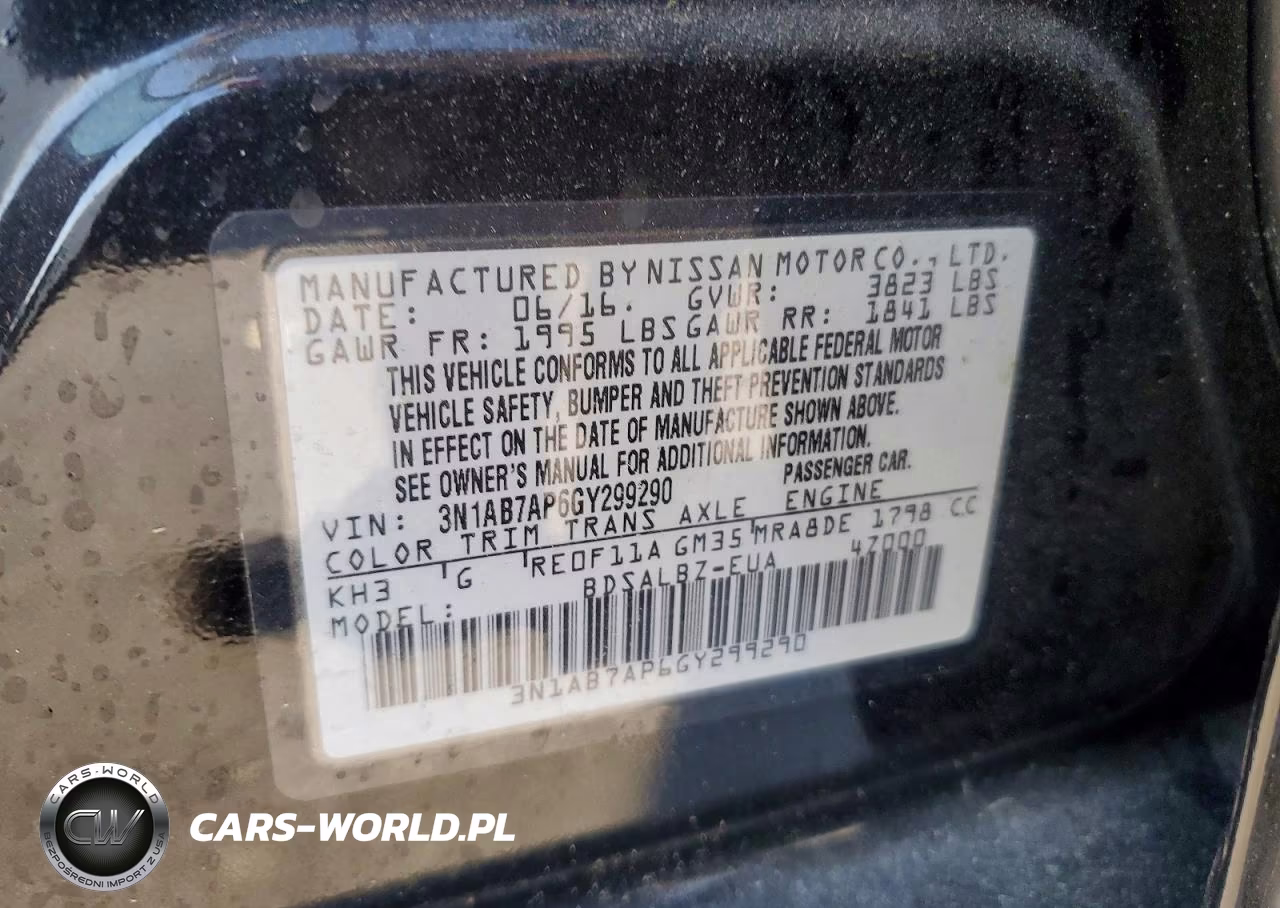 2016 Nissan Sentra S VIN:3N1AB7AP6GY299290 - 13