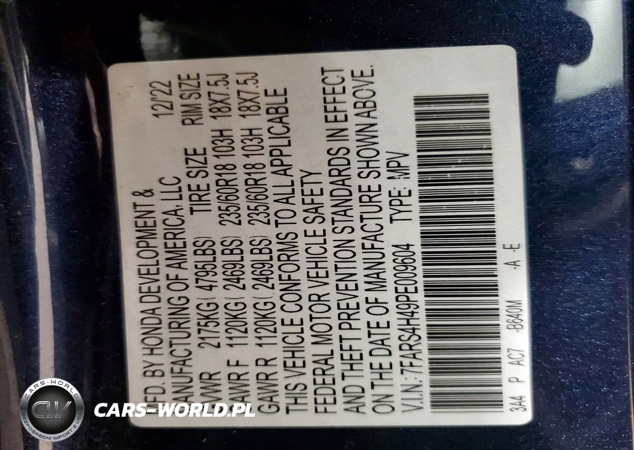 2023 Honda Cr-V Ex VIN:7FARS4H49PE009604 - 13