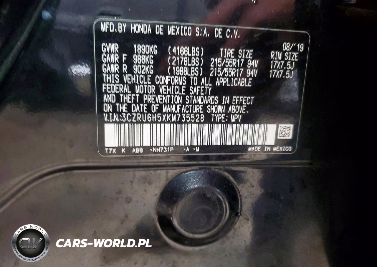 2019 Honda Hr-V Ex VIN:3CZRU6H5XKM735528 - 13