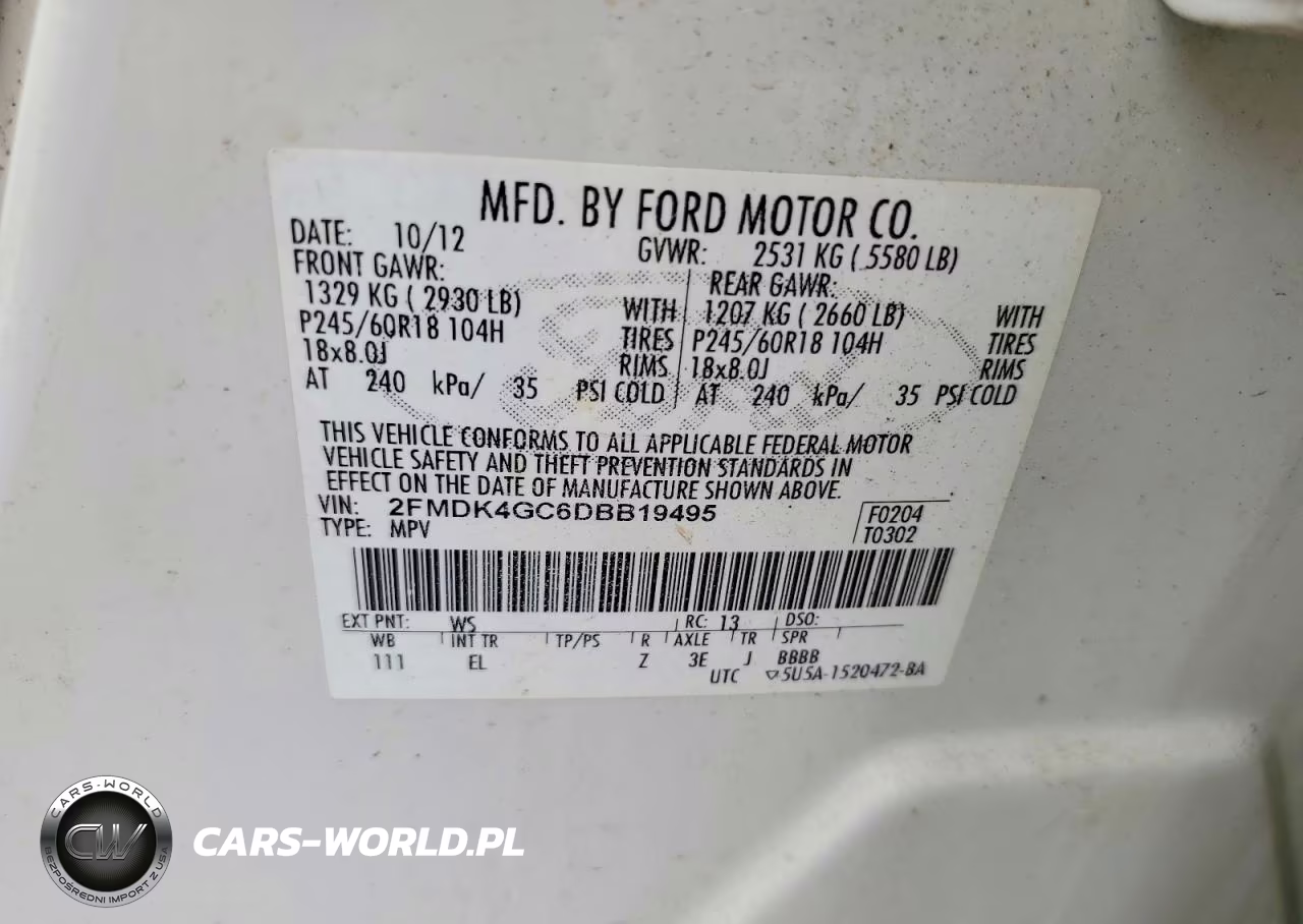 2013 Ford Edge Se VIN:2FMDK4GC6DBB19495 - 14