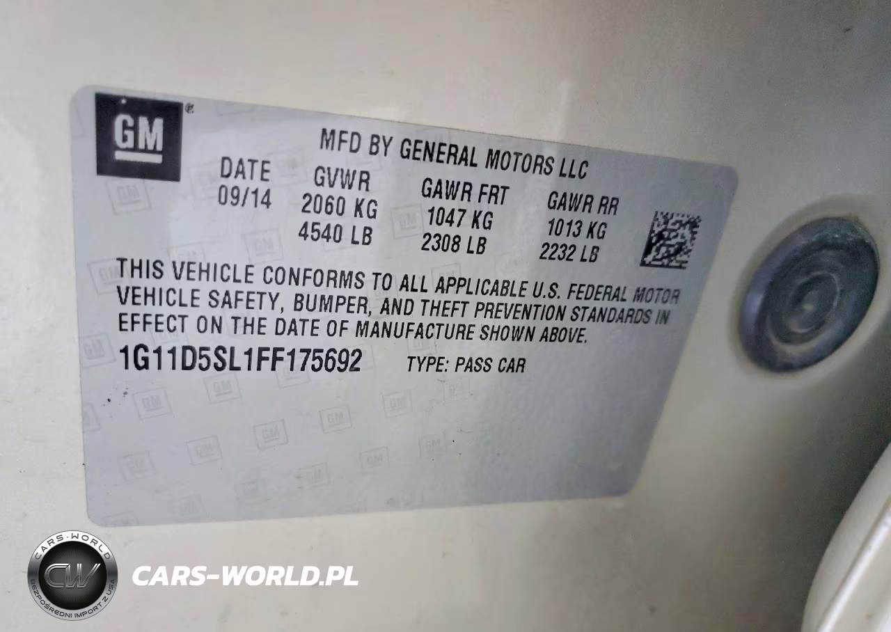2015 Chevrolet Malibu 2Lt VIN:1G11D5SL1FF175692 - 12