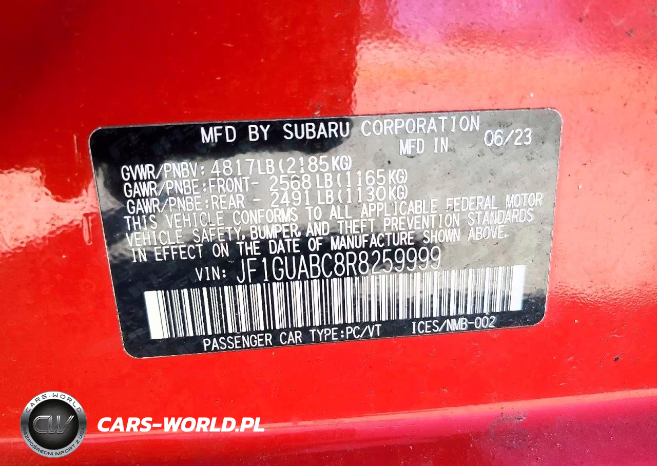 2024 Subaru Impreza VIN:JF1GUABC8R8259999 - 12
