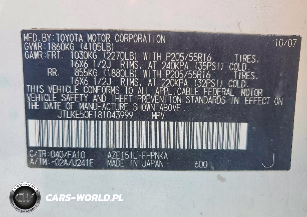 2008 Toyota Scion Xb VIN:JTLKE50E181043999 - 12