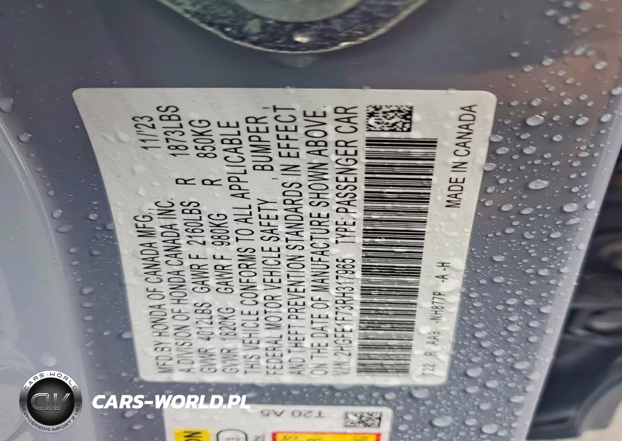 2024 Honda Civic Ex VIN:2HGFE1F73RH317965 - 12