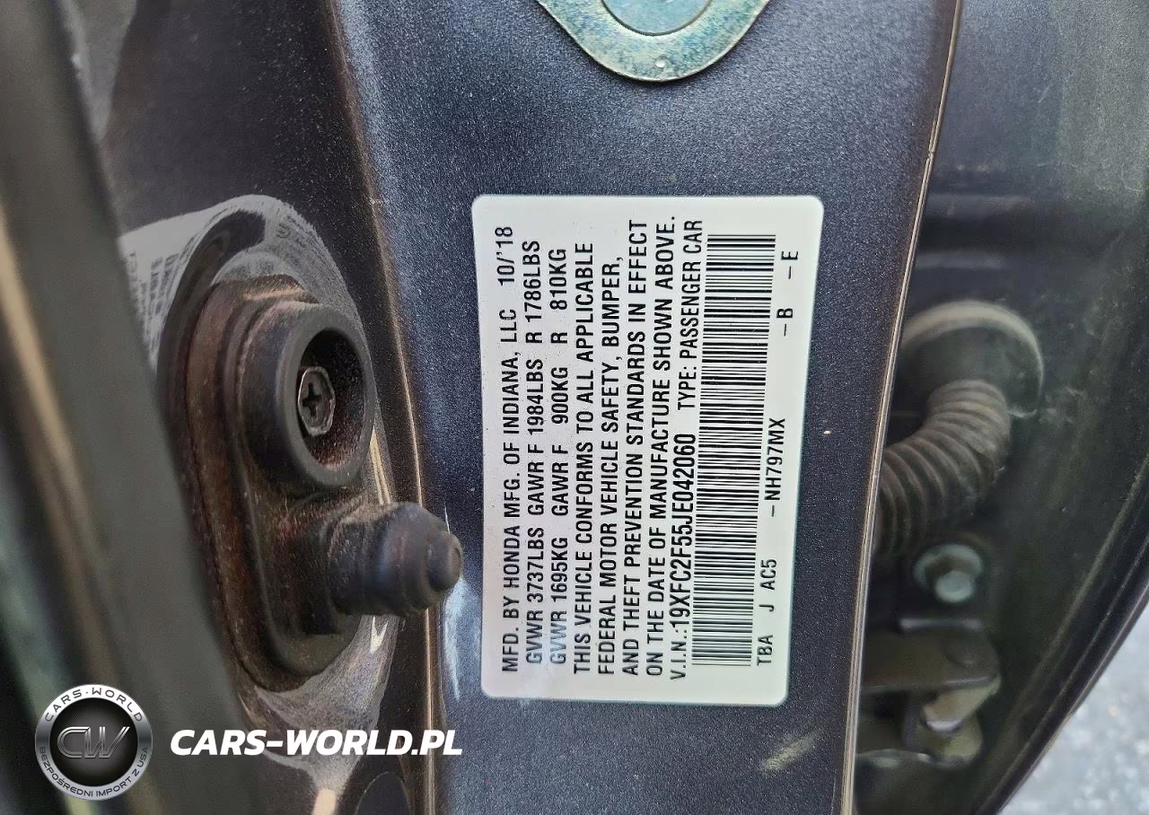 2018 Honda Civic Lx VIN:19XFC2F55JE042060 - 12