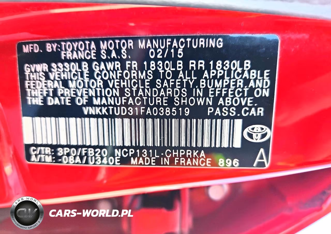 2015 Toyota Yaris 5-Door Le VIN:VNKKTUD31FA038519 - 13