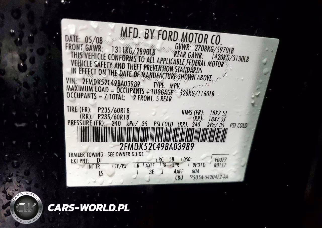 2009 Ford Flex Sel VIN:2FMDK52C49BA03989 - 14