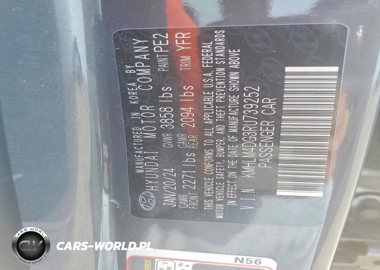 2024 Hyundai Elantra Sel VIN:KMHLM4DG3RU739252 - 12
