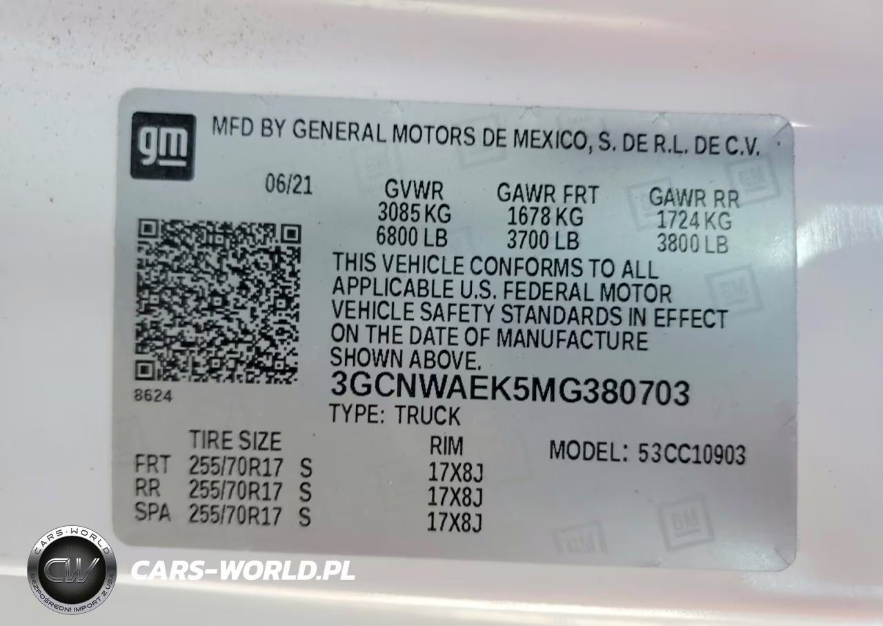 2021 Chevrolet Silverado C1500 VIN:3GCNWAEK5MG380703 - 12
