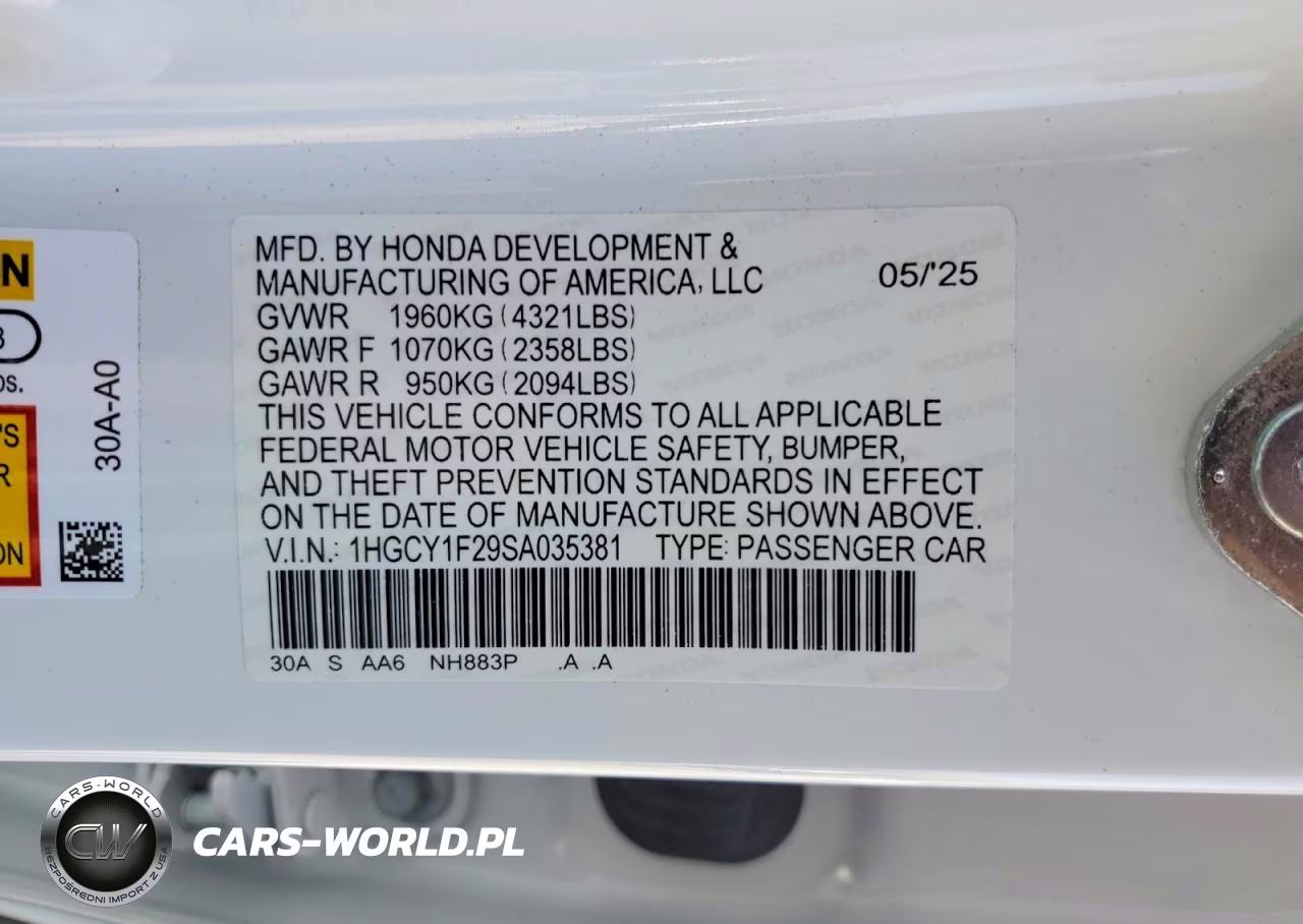 2025 Honda Accord Lx VIN:1HGCY1F29SA035381 - 12