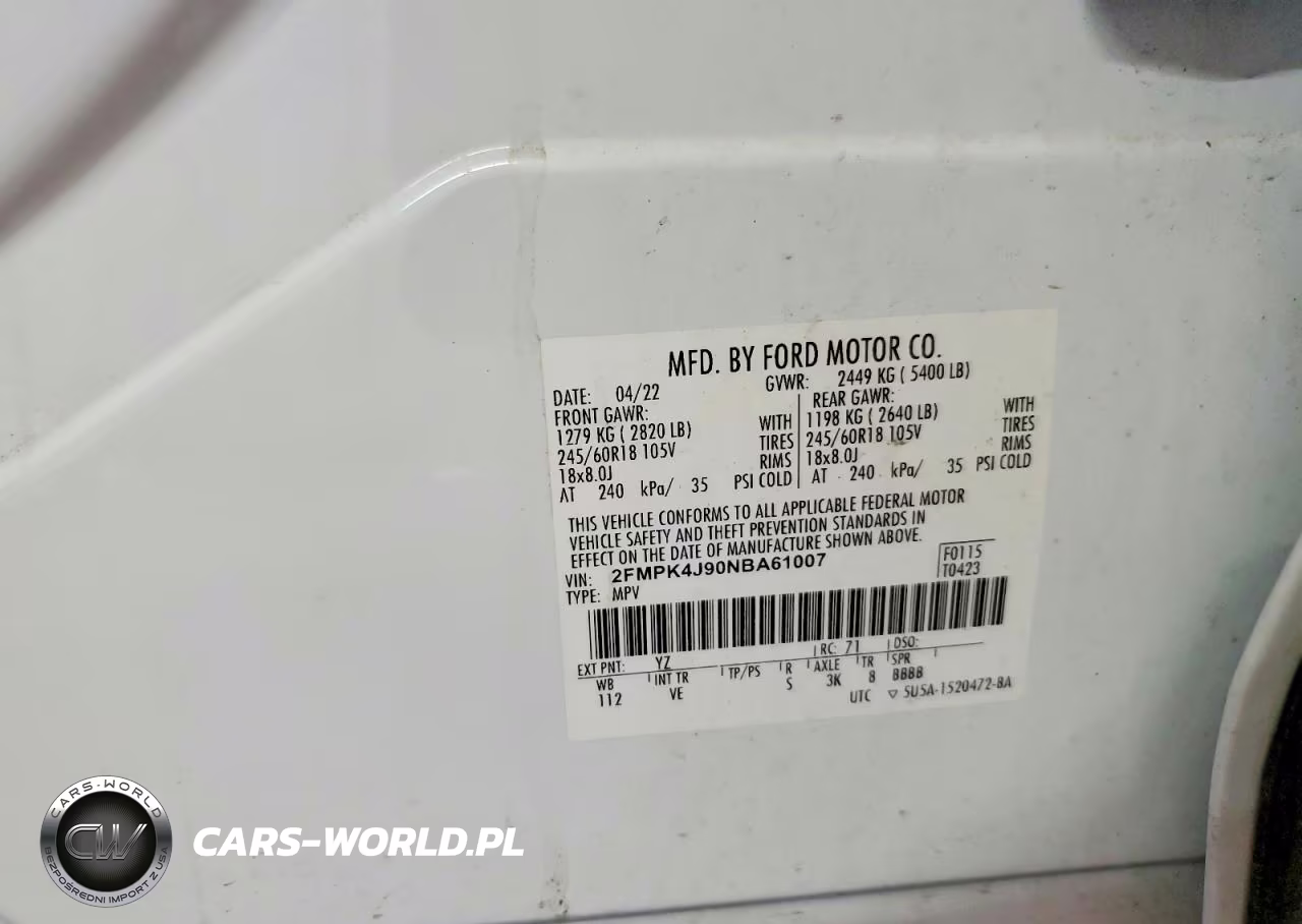 2022 Ford Edge Sel VIN:2FMPK4J90NBA61007 - 12