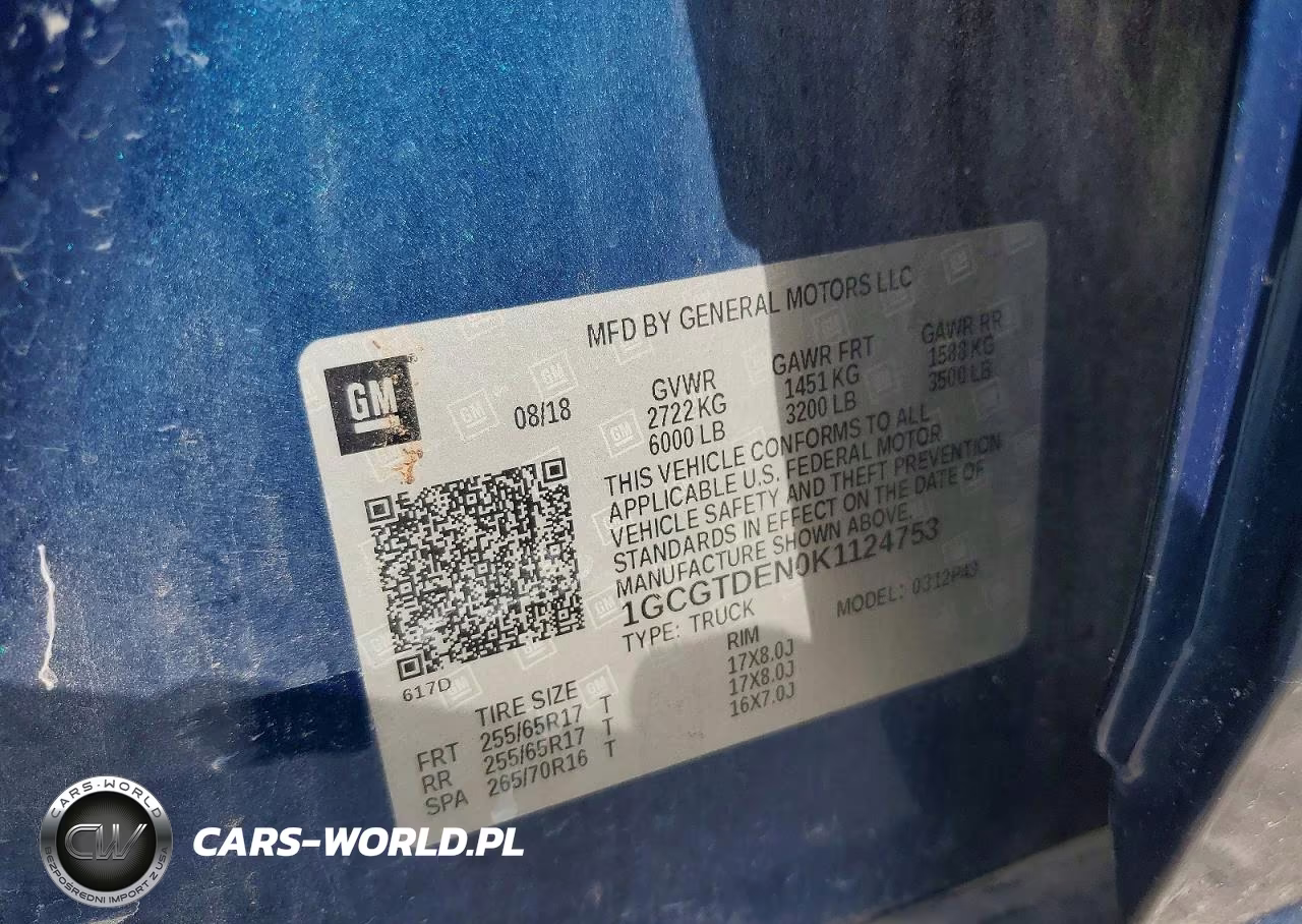 2019 Chevrolet Colorado Z71 VIN:1GCGTDEN0K1124753 - 12