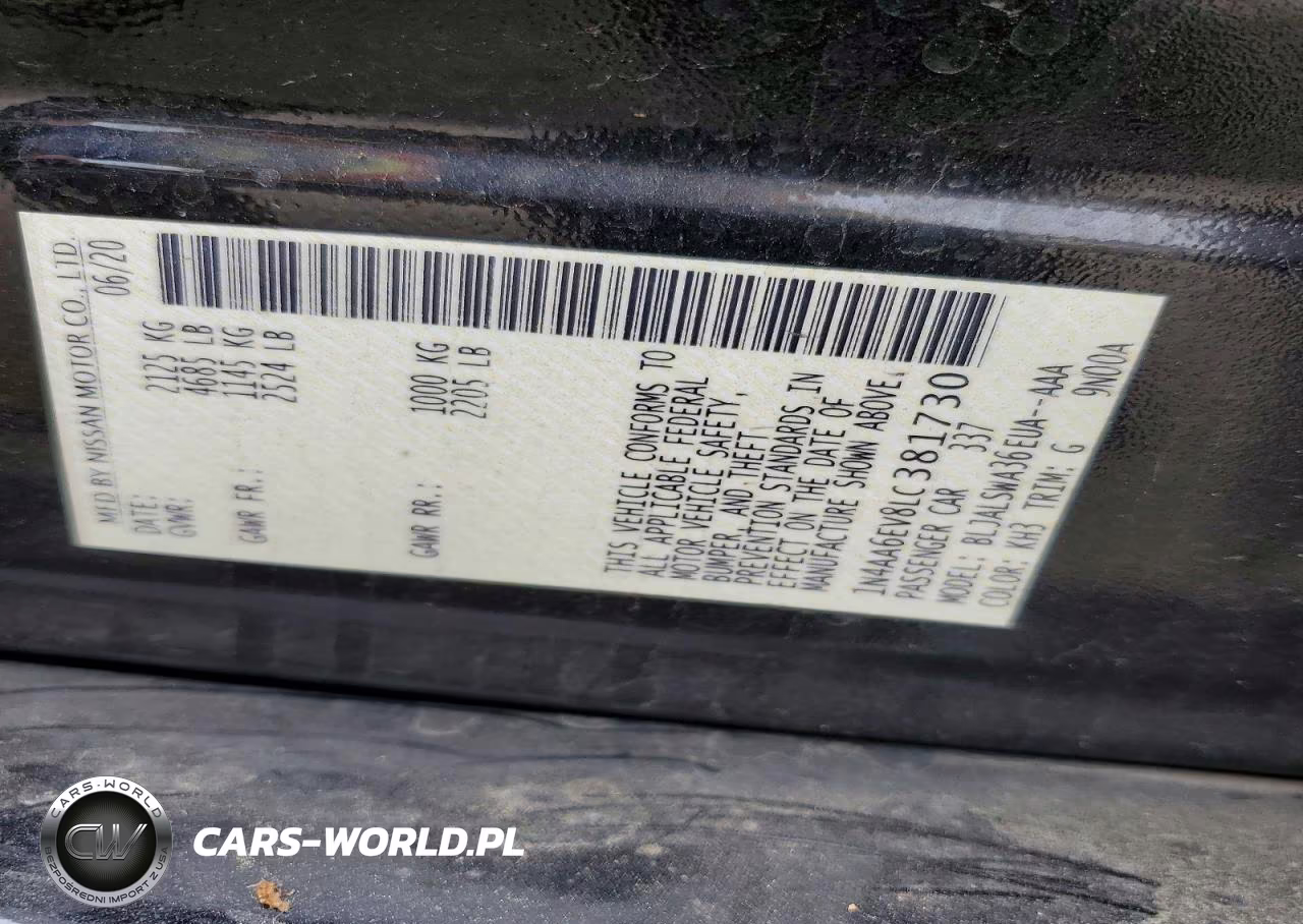 2020 Nissan Maxima Sr VIN:1N4AA6EV8LC381730 - 13
