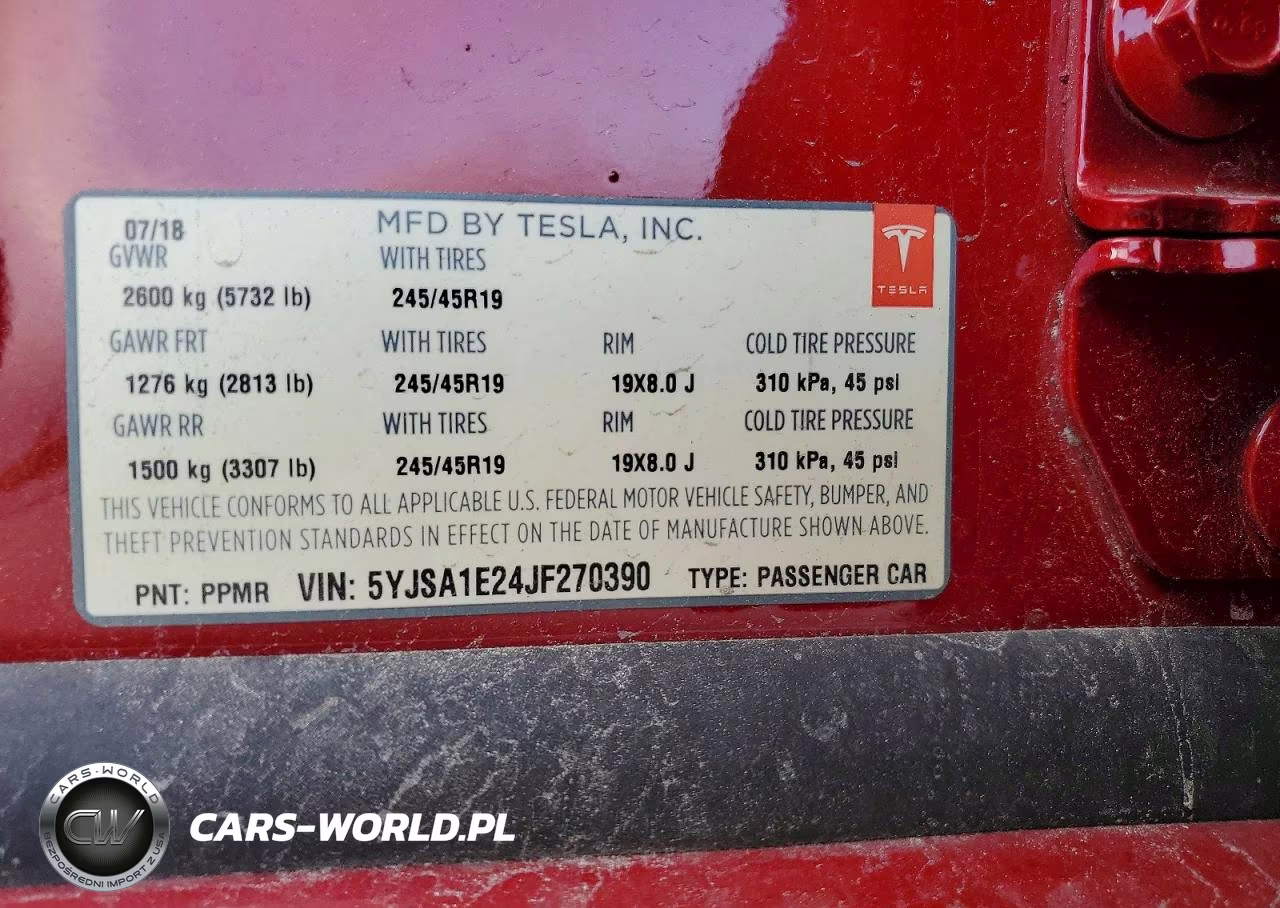 2018 Tesla Model S VIN:5YJSA1E24JF270390 - 13