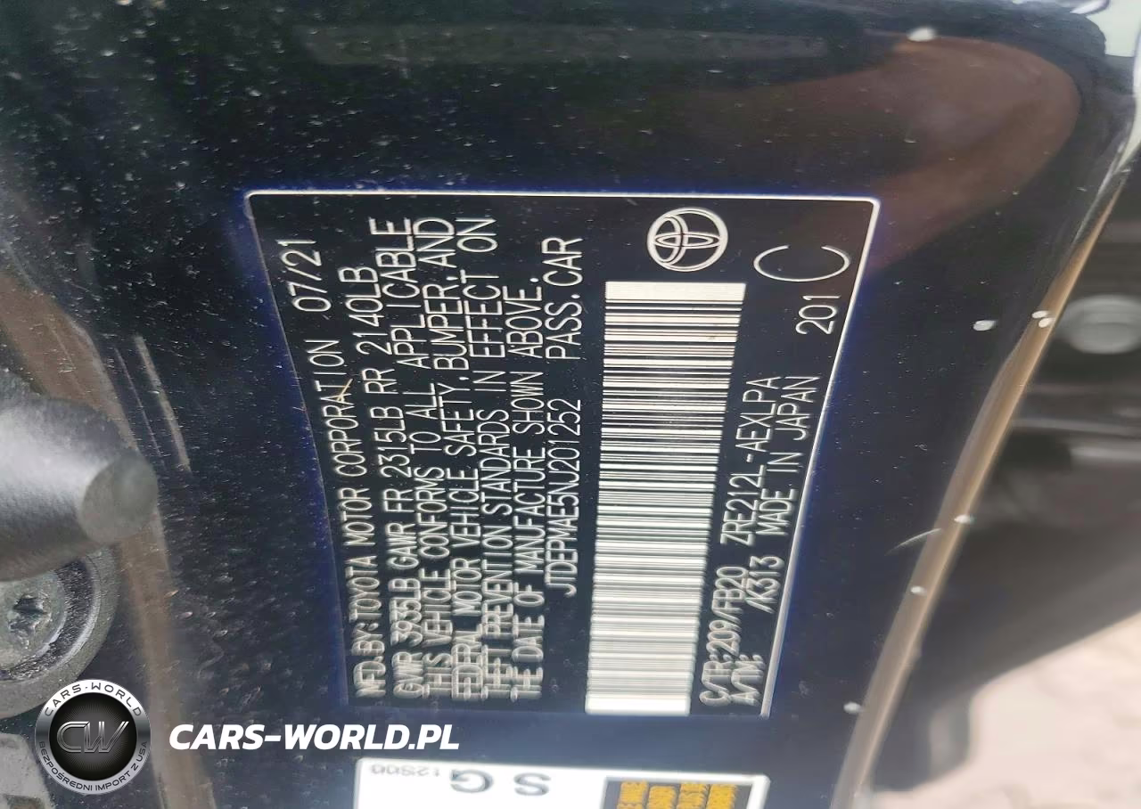 2022 Toyota Corolla Le VIN:JTDEPMAE5NJ201252 - 12