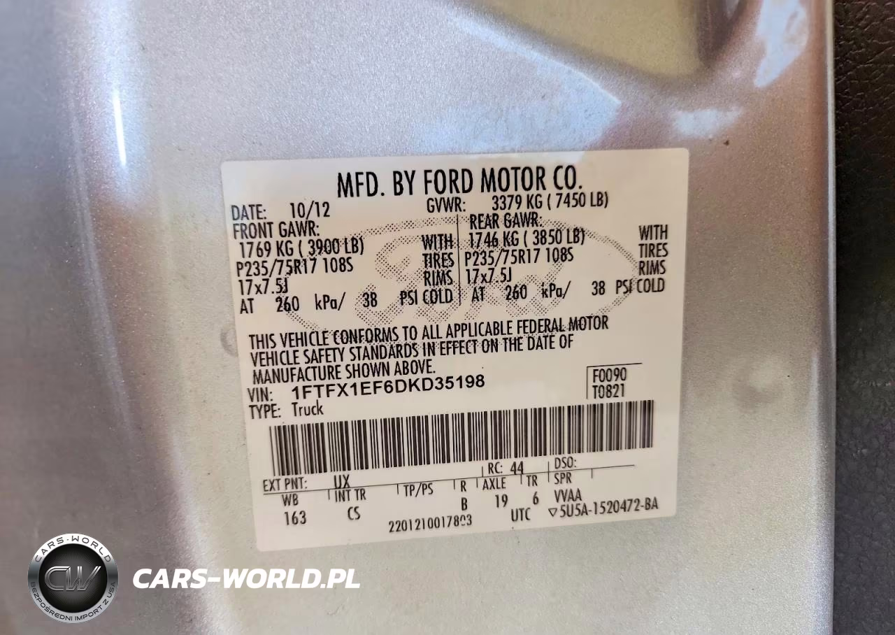 2013 Ford F150 Super Cab VIN:1FTFX1EF6DKD35198 - 12