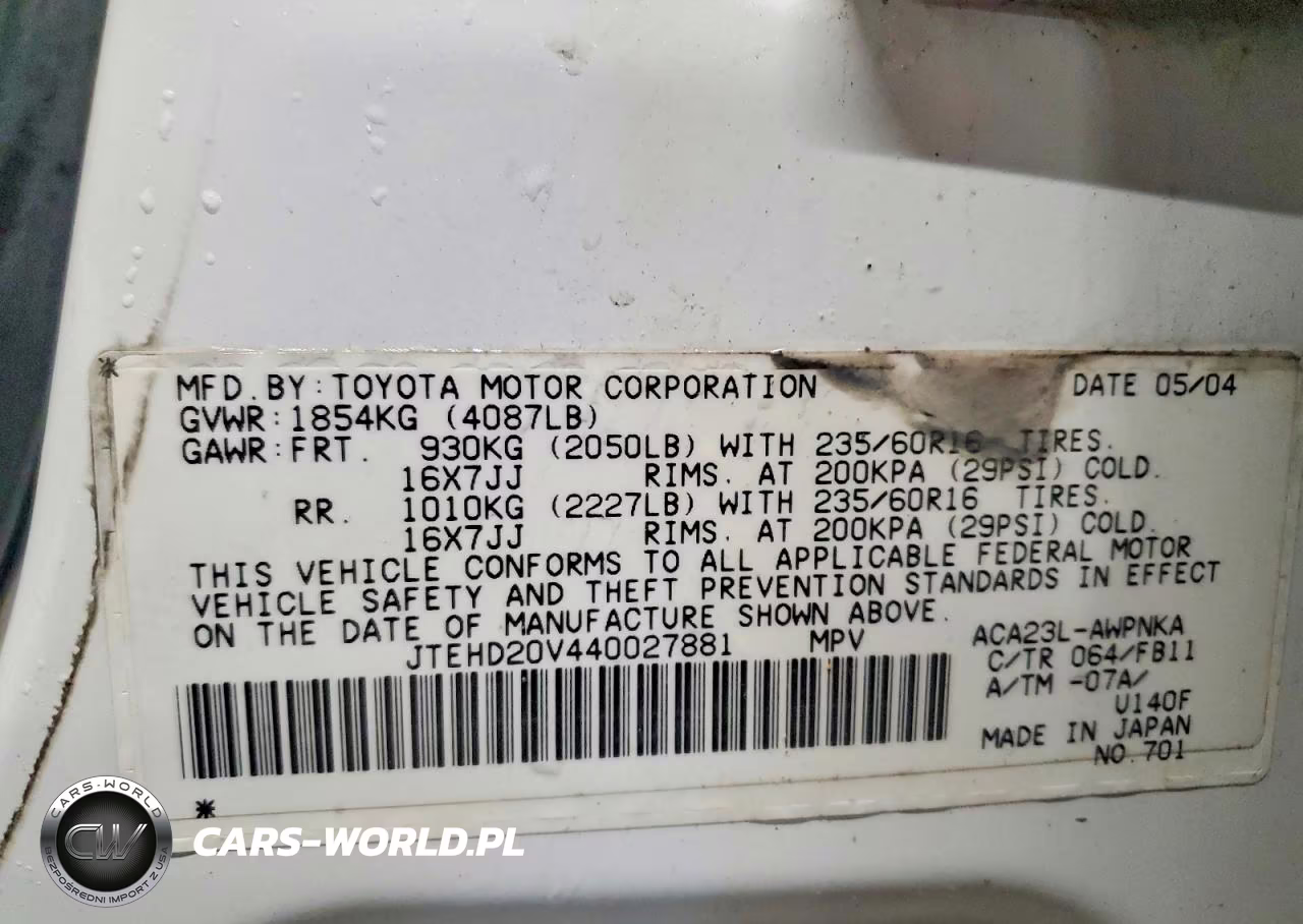 2004 Toyota Rav4 Base VIN:JTEHD20V440027881 - 13