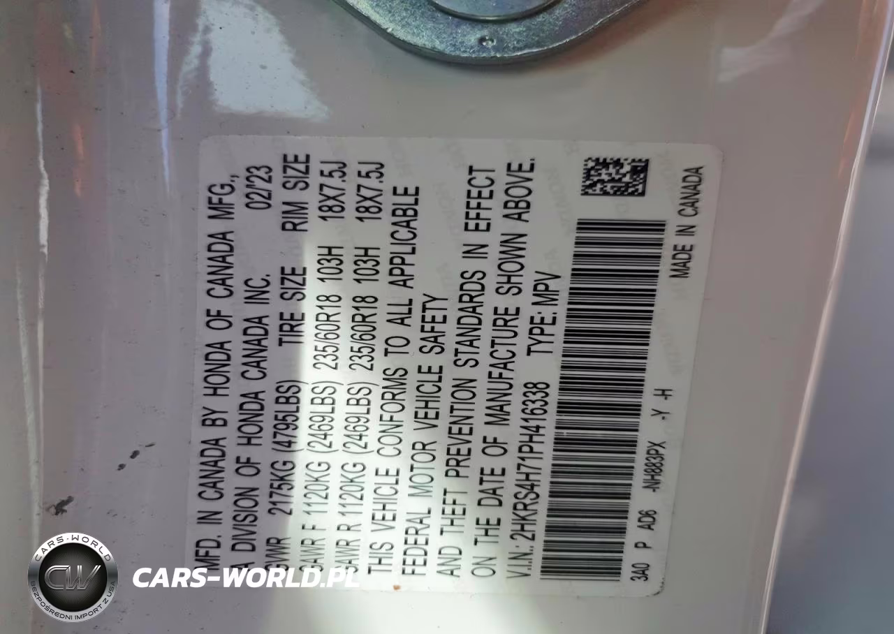 2023 Honda Cr-V Exl VIN:2HKRS4H71PH416338 - 13