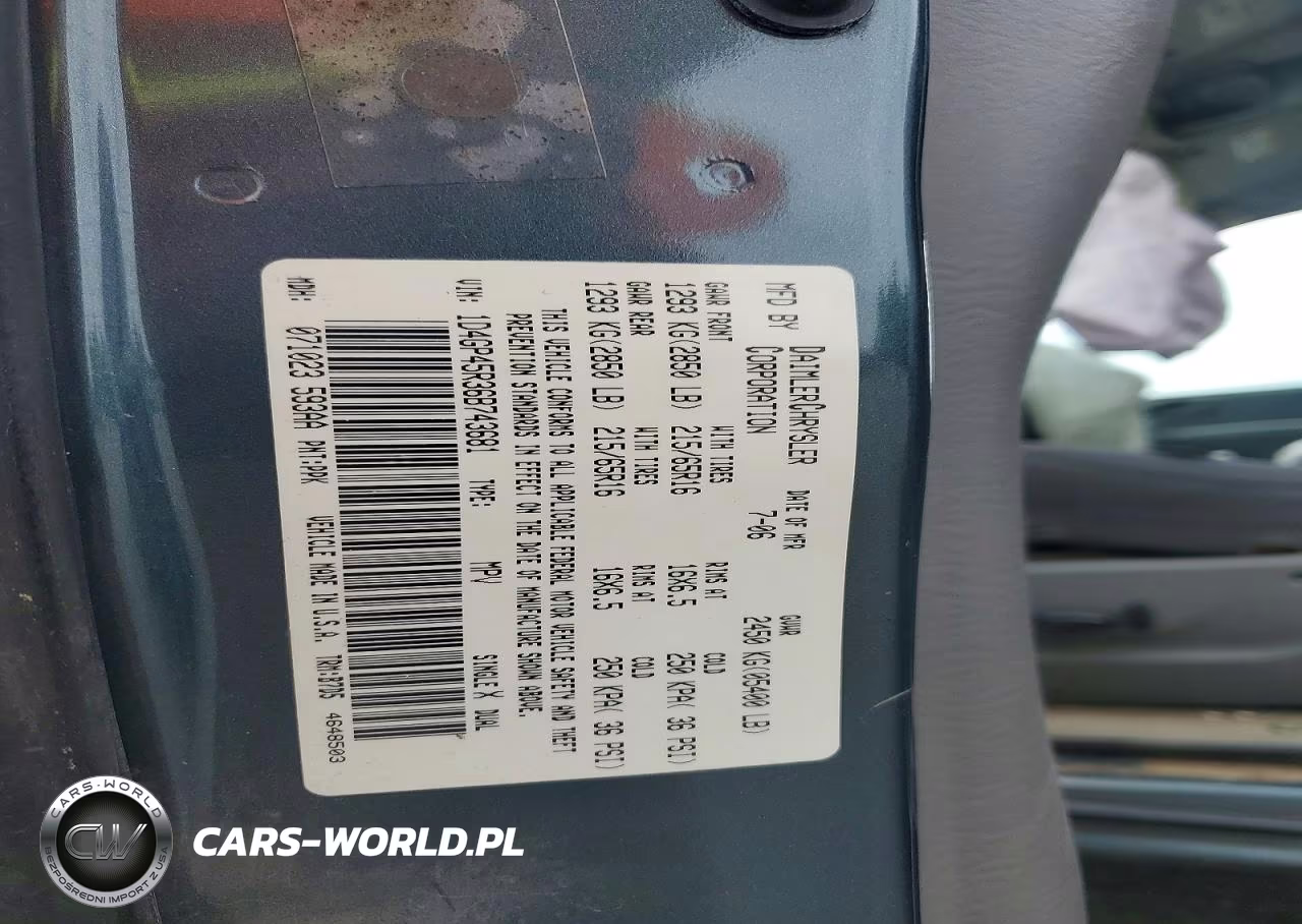 2006 Dodge Caravan Sxt VIN:1D4GP45R36B743681 - 13