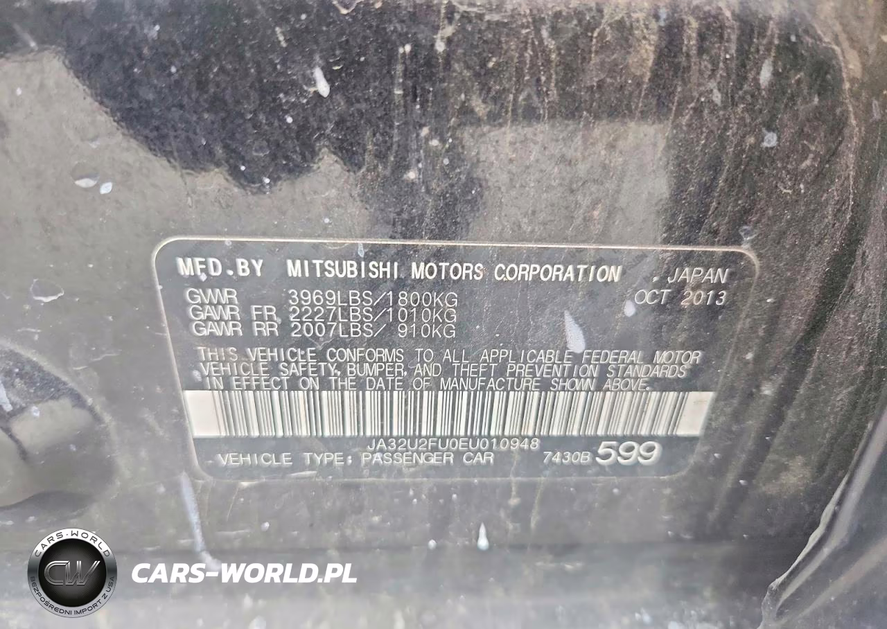 2014 Mitsubishi Lancer Es VIN:JA32U2FU0EU010948 - 13