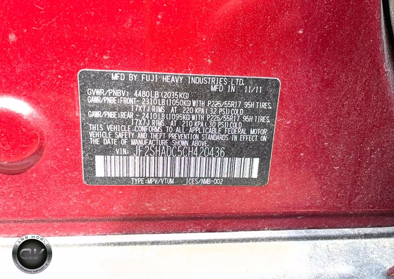 2012 Subaru Forester 2.5X Premium VIN:JF2SHADC5CH420436 - 10