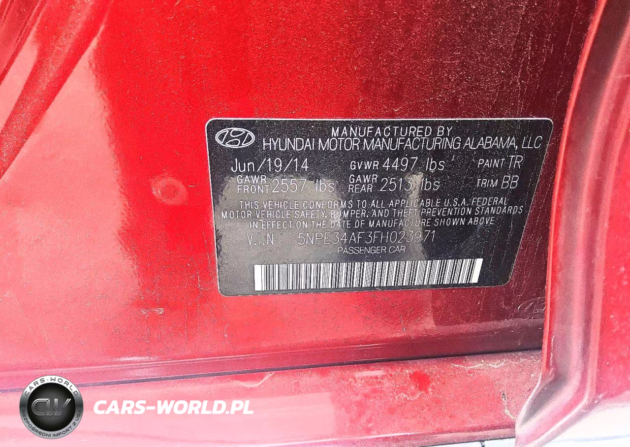 2015 Hyundai Sonata Limited VIN:5NPE34AF3FH023971 - 12