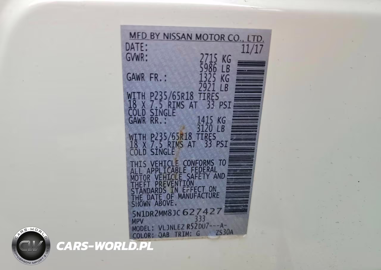 2018 Nissan Pathfinder Sv VIN:5N1DR2MM8JC627427 - 13