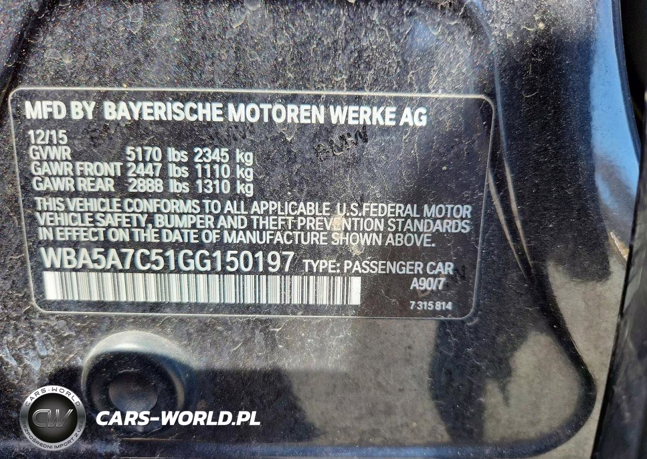 2016 BMW 528 Xi VIN:WBA5A7C51GG150197 - 12