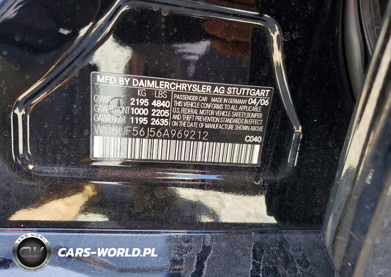 2006 Mercedes Benz E 350 VIN:WDBUF56J56A969212 - 12