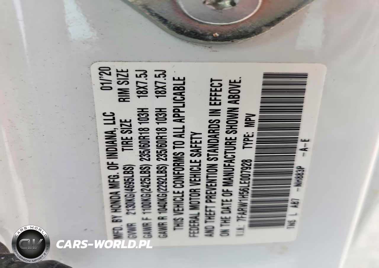 2020 Honda Cr-V Ex VIN:7FARW1H56LE007928 - 14