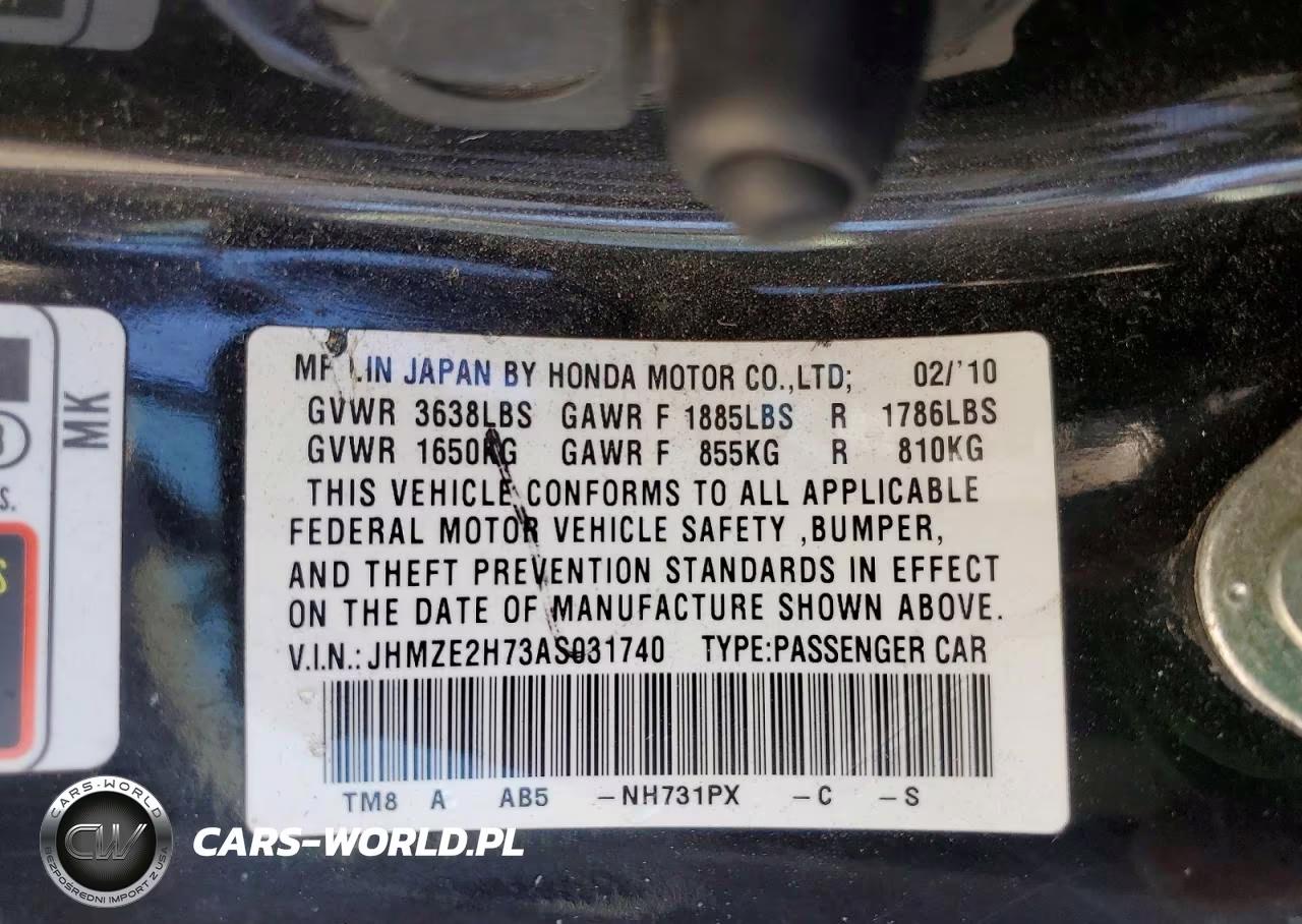 2010 Honda Insight Ex VIN:JHMZE2H73AS031740 - 12