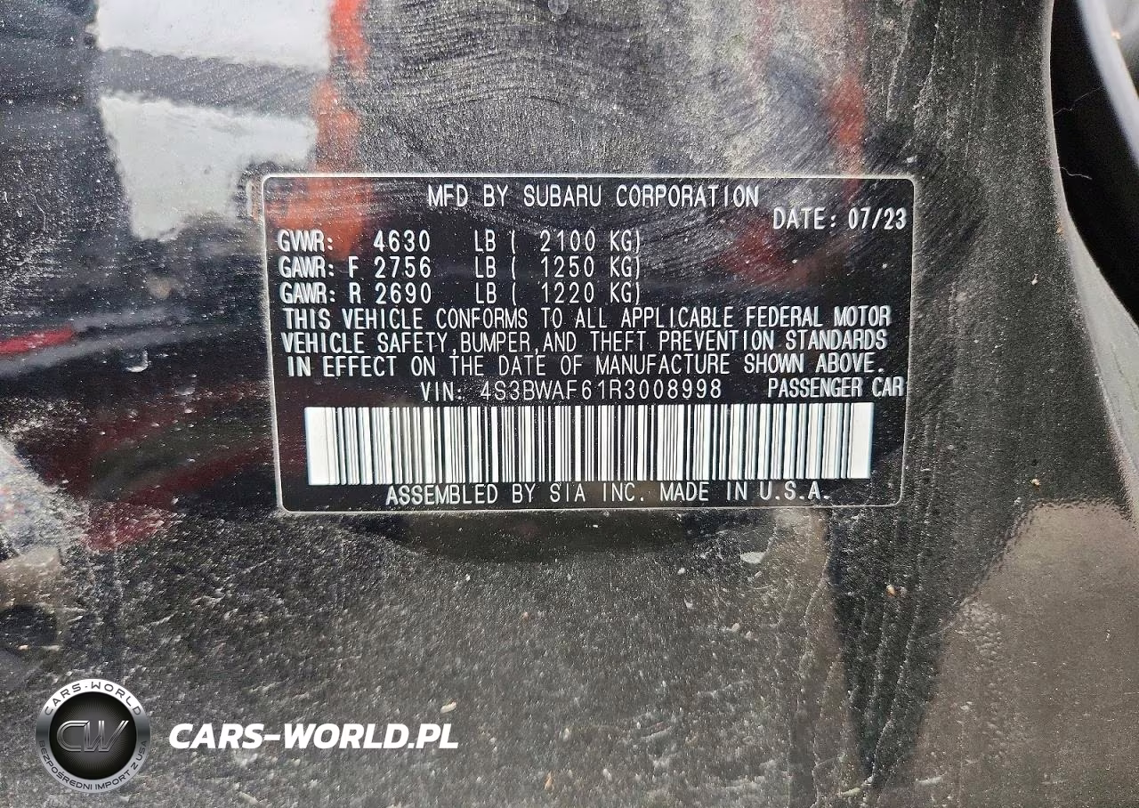 2024 Subaru Legacy Premium VIN:4S3BWAF61R3008998 - 12