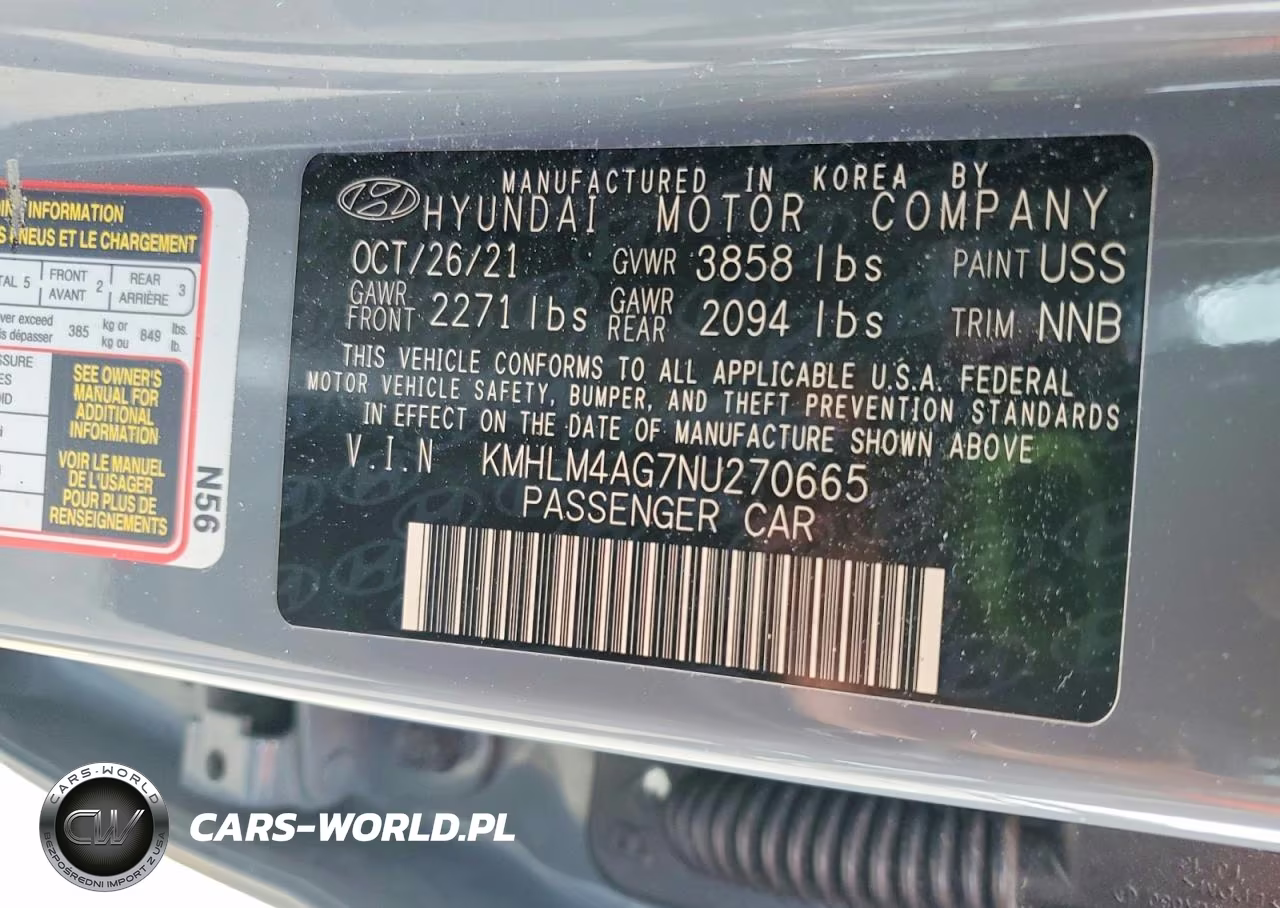 2022 Hyundai Elantra Sel VIN:KMHLM4AG7NU270665 - 12