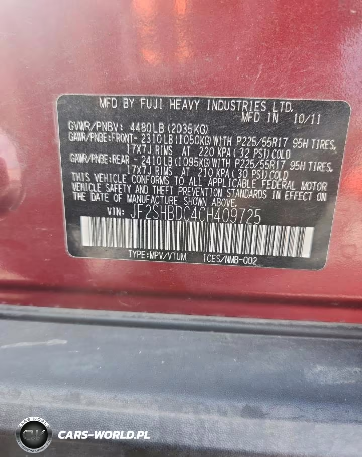 2012 Subaru Forester 2.5X Premium VIN:JF2SHBDC4CH409725 - 13
