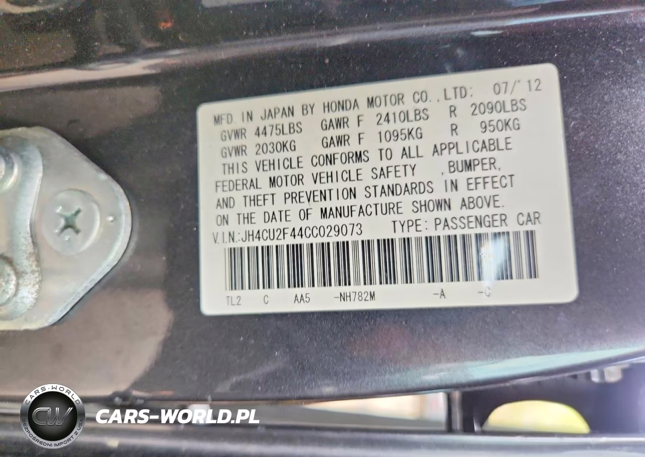 2012 Acura Tsx VIN:JH4CU2F44CC029073 - 12