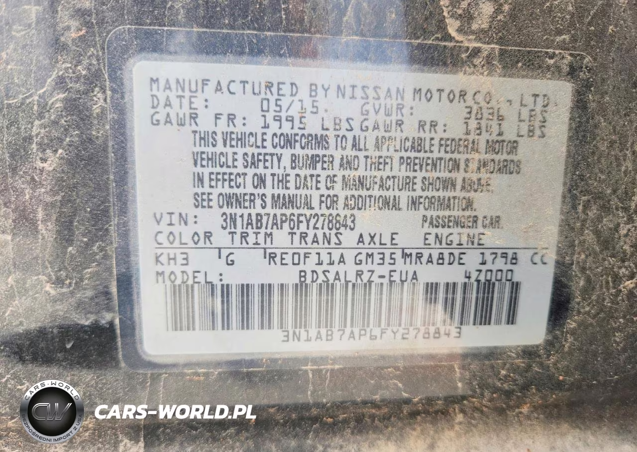 2015 Nissan Sentra Sr VIN:3N1AB7AP6FY278843 - 12