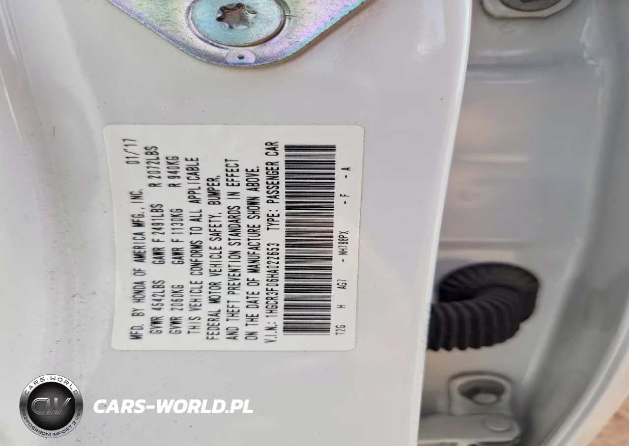 2017 Honda Accord Exl VIN:1HGCR3F06HA022653 - 13