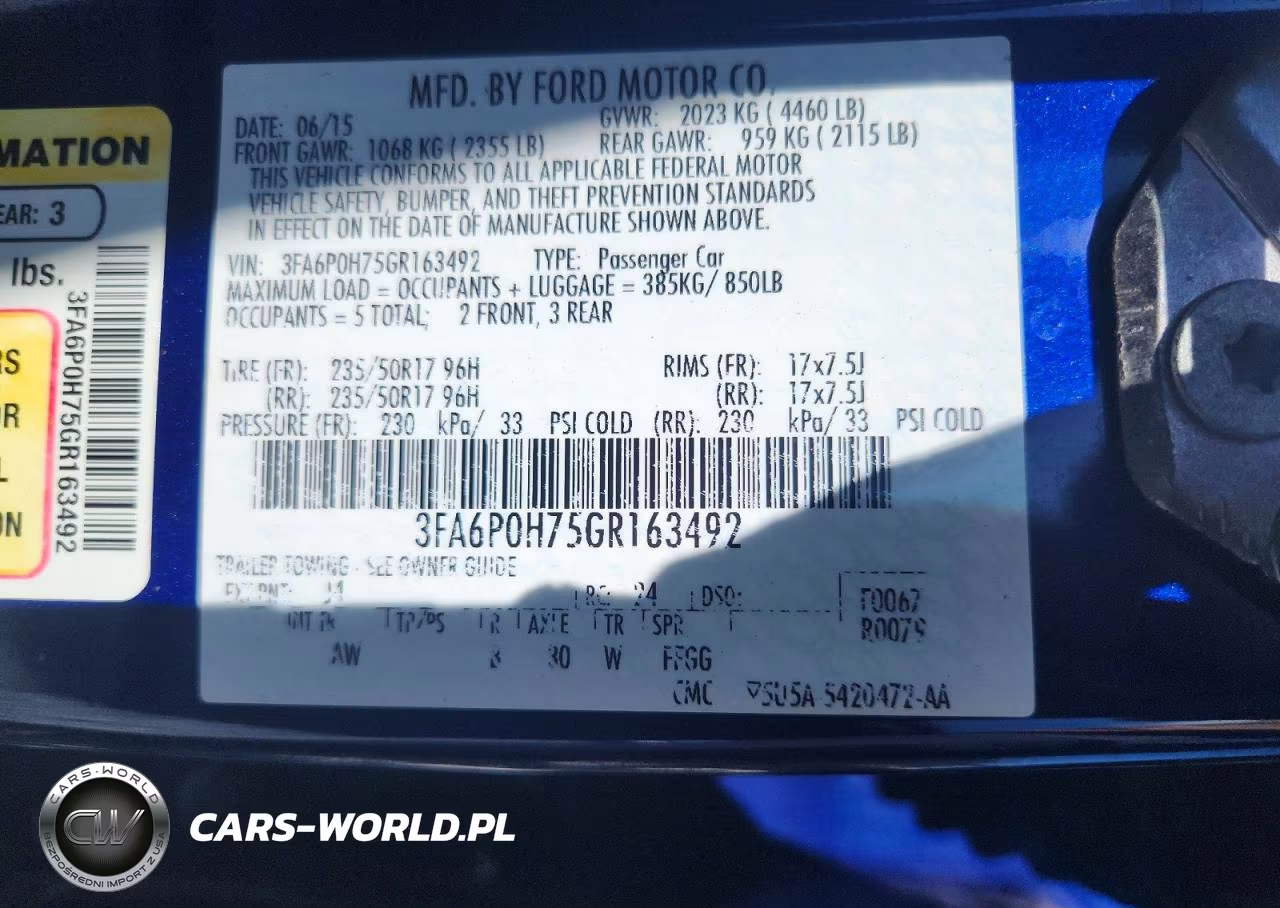 2016 Ford Fusion Se VIN:3FA6P0H75GR163492 - 12