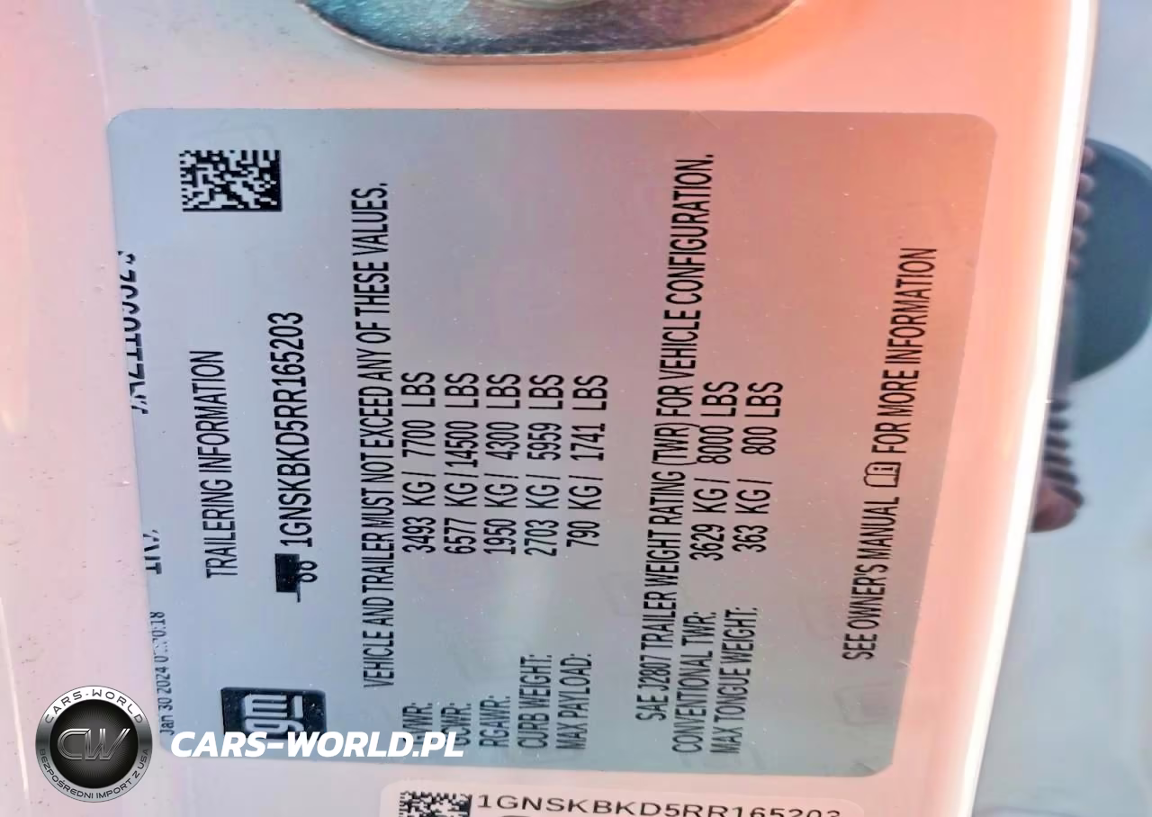 2024 Chevrolet Suburban K1500 Ls VIN:1GNSKBKD5RR165203 - 13