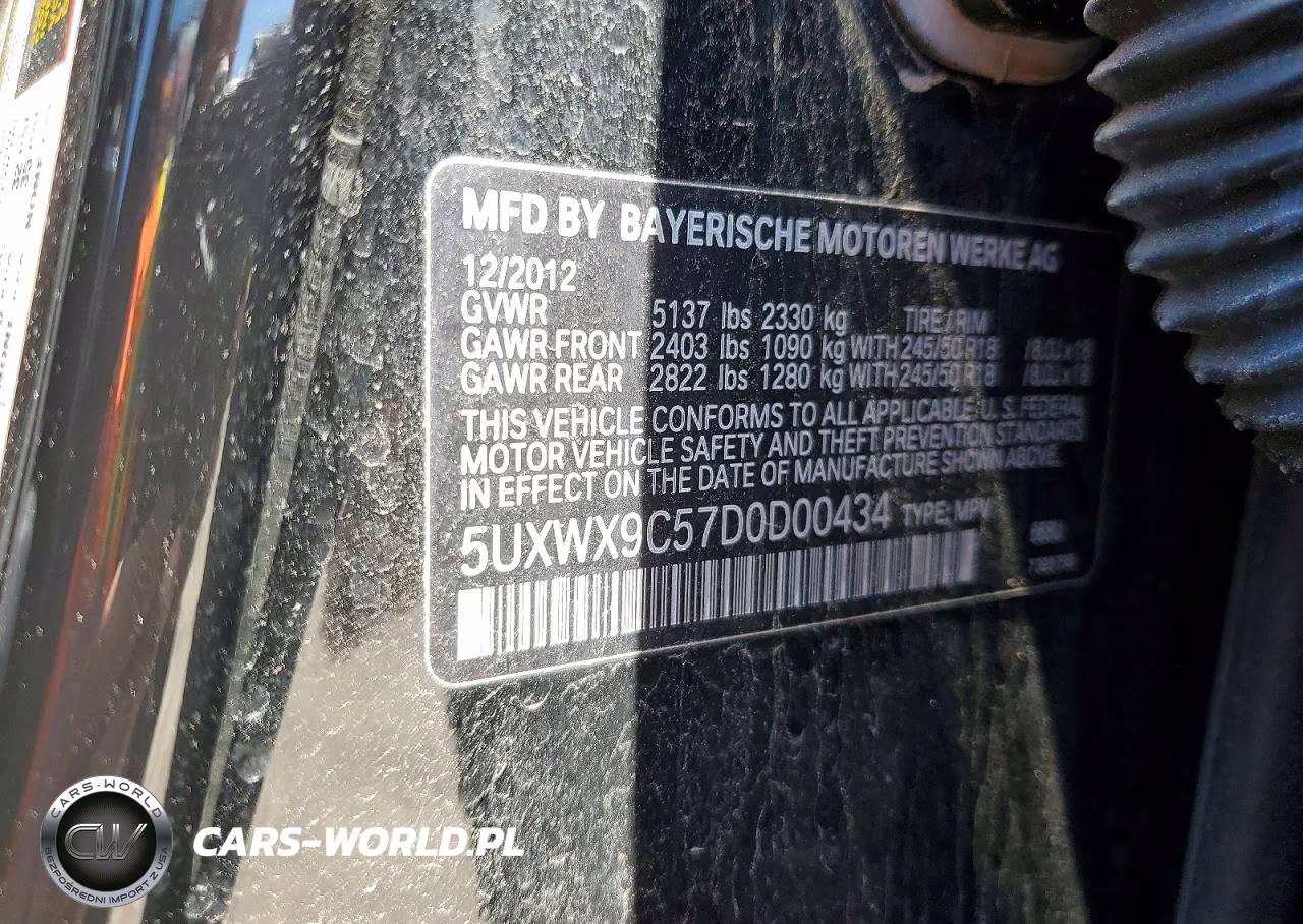 2013 BMW X3 xDrive28I VIN:5UXWX9C57D0D00434 - 14