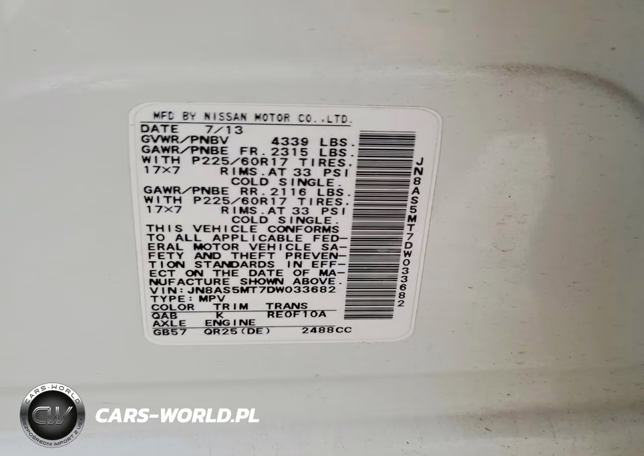 2013 Niss Rogue VIN:JN8AS5MT7DW033682 - 13