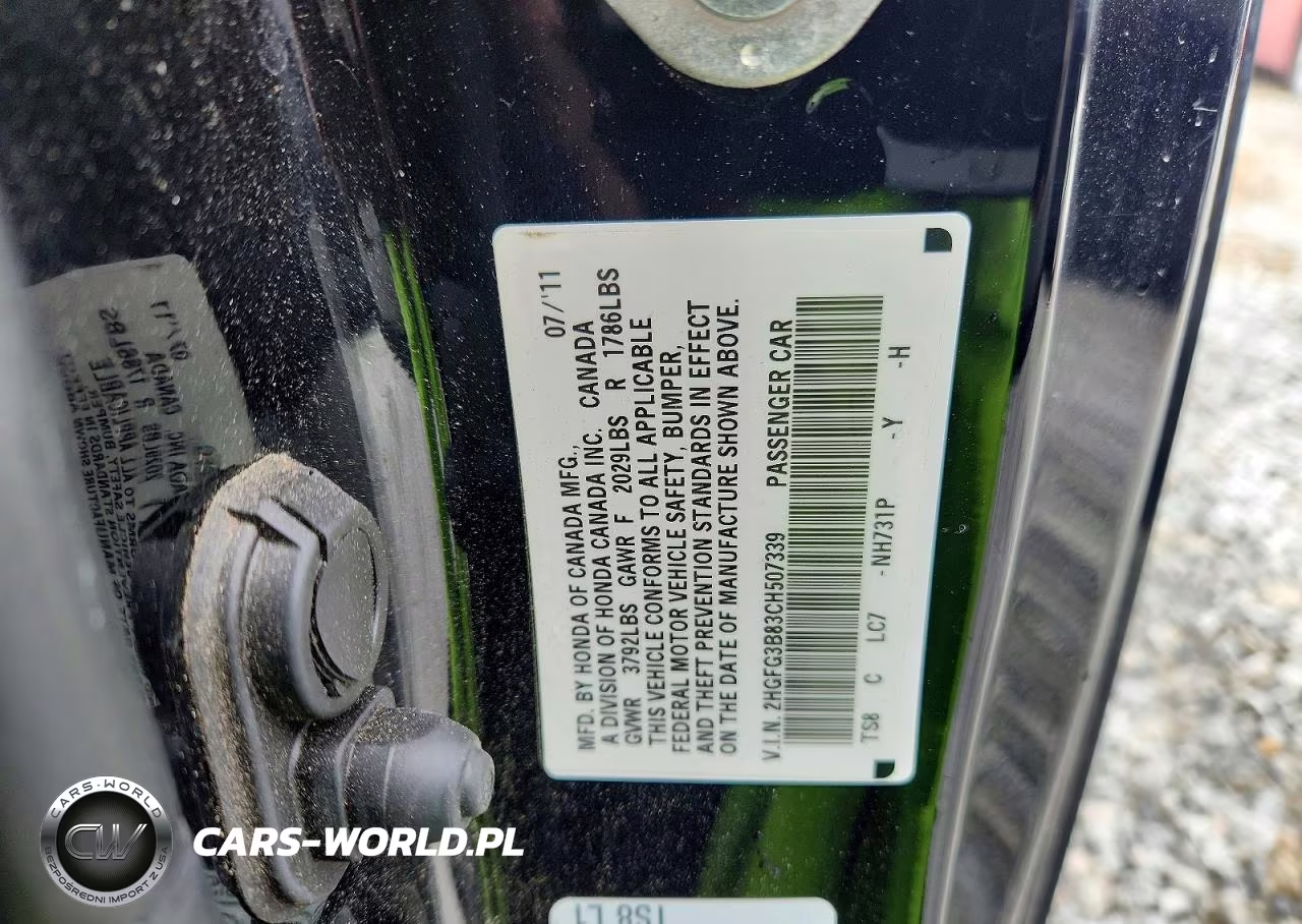 2012 Honda Civic Ex VIN:2HGFG3B83CH507339 - 12