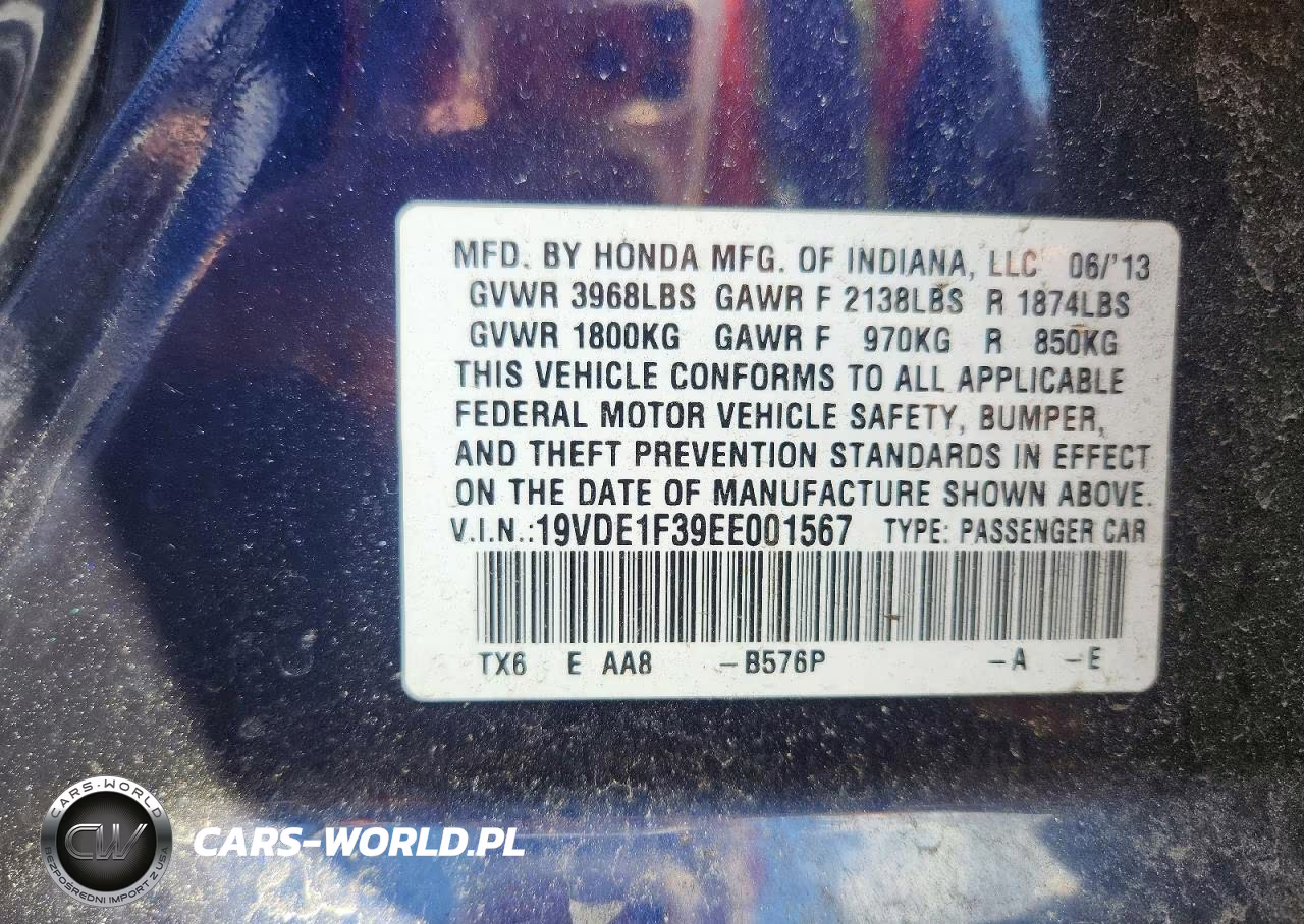 2014 Acura Ilx 20 VIN:19VDE1F39EE001567 - 13