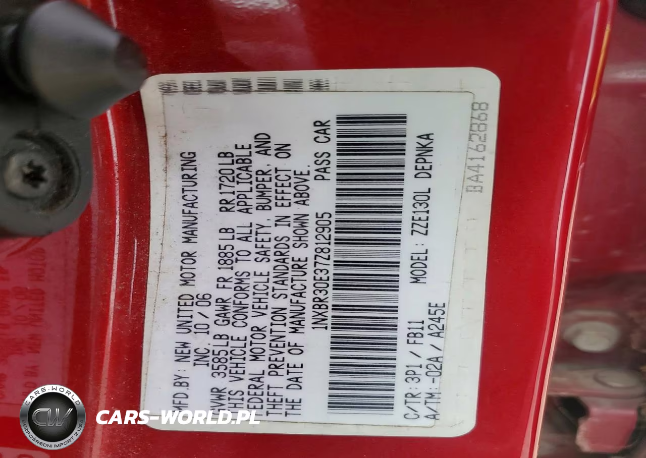 2007 Toyota Corolla Le VIN:1NXBR30E37Z812905 - 12